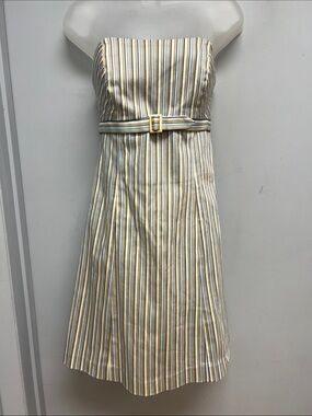 Tailor B Moss Clothing Company Strapless Stripe Mini Dress Size 2